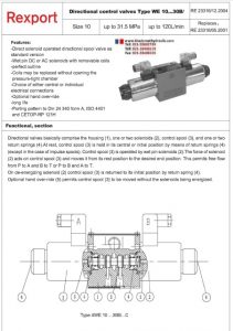 10Directional control valves, Type WE 10...30B
