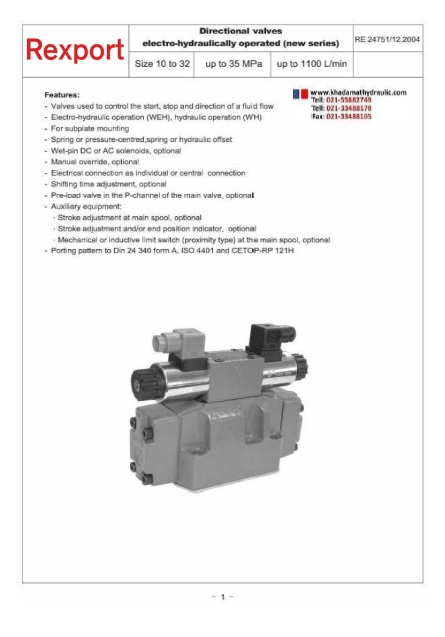 11Directional valves electro_hydraulically operated